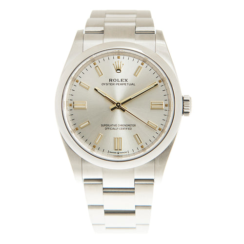 NEW ROLEX OYSTER PERPETUAL 126000-0001 SILVER