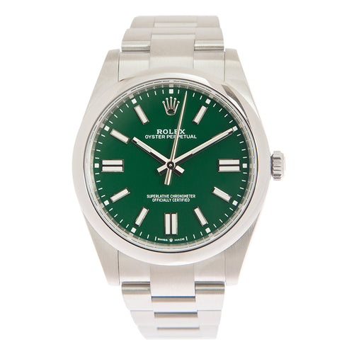 NEW ROLEX OYSTER PERPETUAL 124300-0005 GREEN