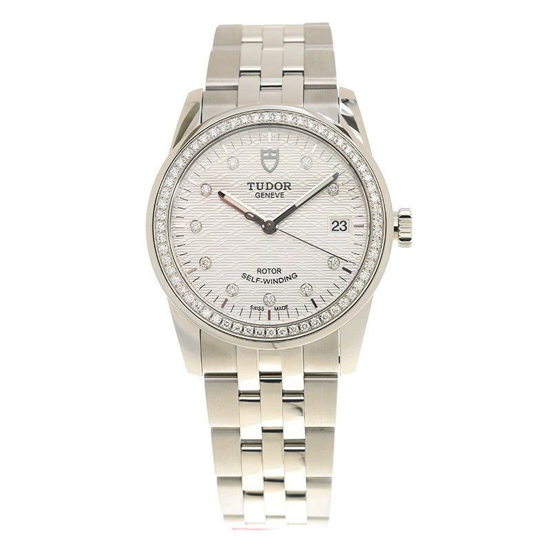 NEW TUDOR GLAMOUR DATE 55020-D-68050-10DI-SVWAVE