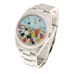 NEW ROLEX OYSTER PERPETUAL 124300-0008 TIFFANY BLUE, TURQUOISE BLUE, CELEBRATION-MOTIF