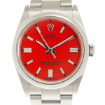 NEW ROLEX OYSTER PERPETUAL 126000-0007 RED