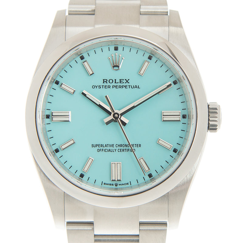 NEW ROLEX OYSTER PERPETUAL 126000-0006 TIFFANY BLUE